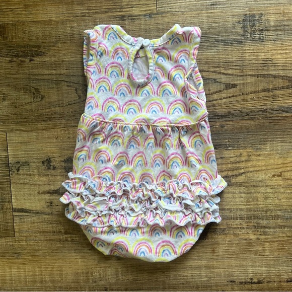 Little Sleepies Bamboo Viscose Pastel Rainbow Bubble Romper Girls 0-3 Months - Picture 4 of 4
